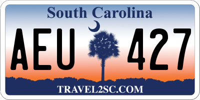SC license plate AEU427