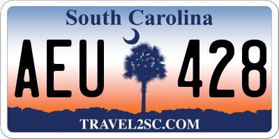 SC license plate AEU428