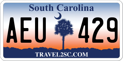 SC license plate AEU429