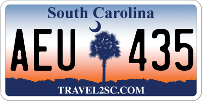 SC license plate AEU435