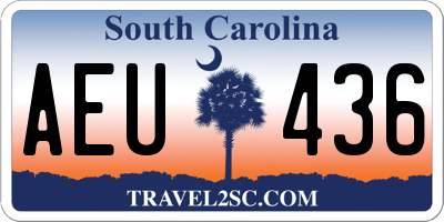 SC license plate AEU436