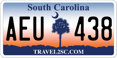SC license plate AEU438
