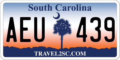 SC license plate AEU439