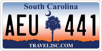 SC license plate AEU441