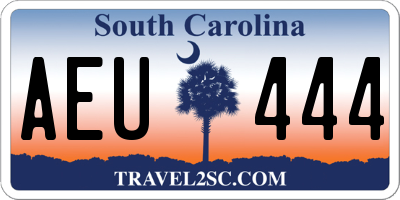 SC license plate AEU444