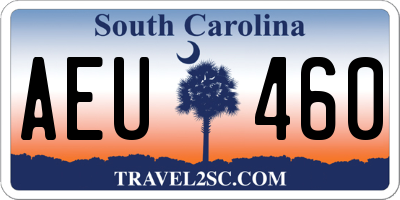 SC license plate AEU460