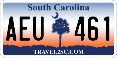 SC license plate AEU461