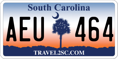 SC license plate AEU464