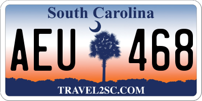 SC license plate AEU468