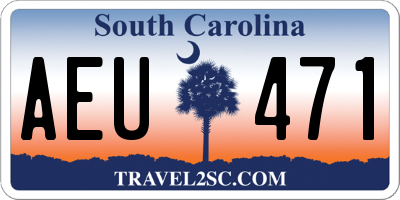 SC license plate AEU471