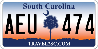 SC license plate AEU474