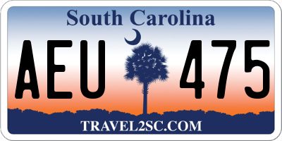 SC license plate AEU475