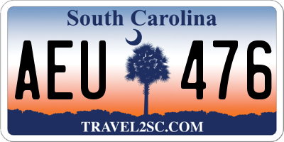 SC license plate AEU476