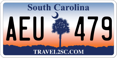SC license plate AEU479