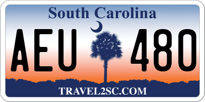 SC license plate AEU480