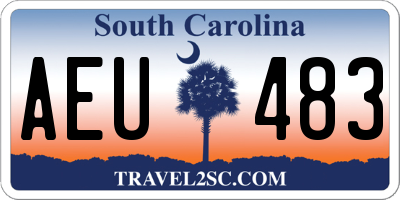 SC license plate AEU483