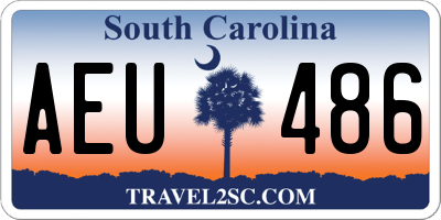 SC license plate AEU486