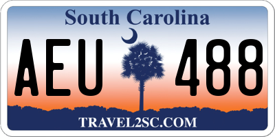 SC license plate AEU488