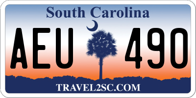 SC license plate AEU490