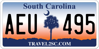 SC license plate AEU495