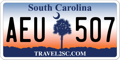 SC license plate AEU507