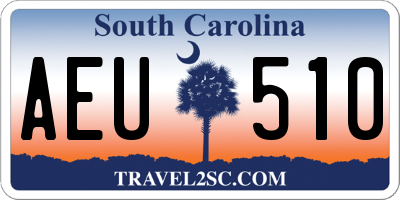 SC license plate AEU510