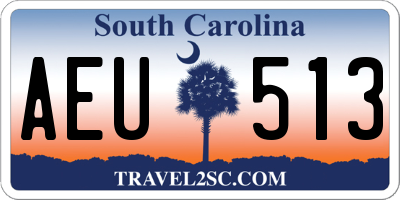 SC license plate AEU513