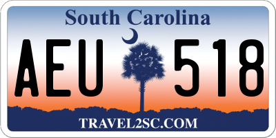 SC license plate AEU518