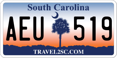 SC license plate AEU519