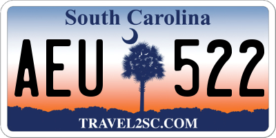 SC license plate AEU522