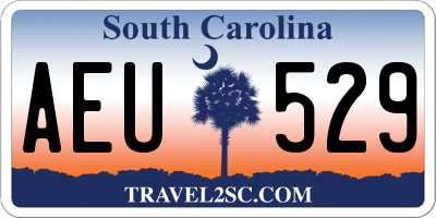 SC license plate AEU529