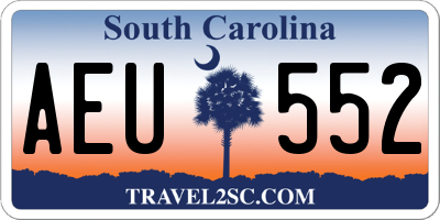 SC license plate AEU552