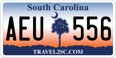 SC license plate AEU556