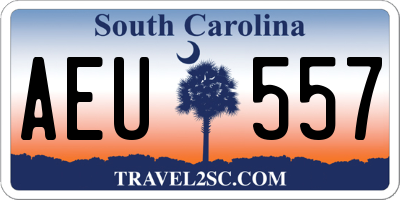 SC license plate AEU557
