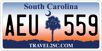 SC license plate AEU559