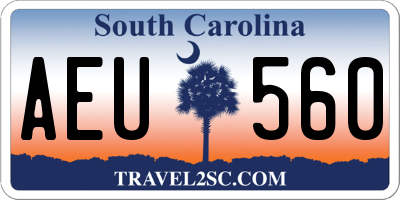 SC license plate AEU560