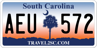 SC license plate AEU572