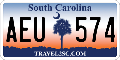 SC license plate AEU574