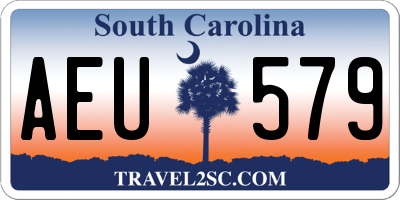 SC license plate AEU579