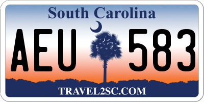 SC license plate AEU583