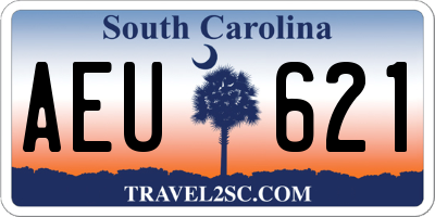 SC license plate AEU621