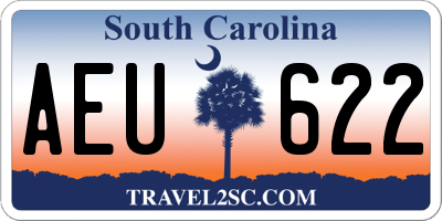 SC license plate AEU622