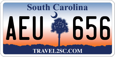 SC license plate AEU656