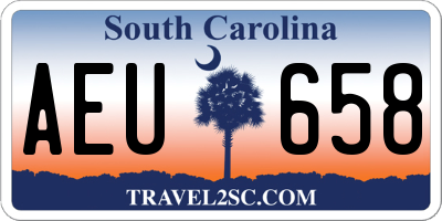 SC license plate AEU658