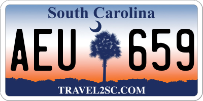 SC license plate AEU659