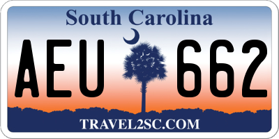 SC license plate AEU662