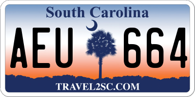 SC license plate AEU664