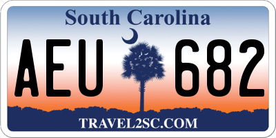 SC license plate AEU682