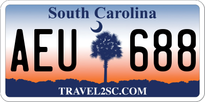 SC license plate AEU688