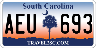 SC license plate AEU693